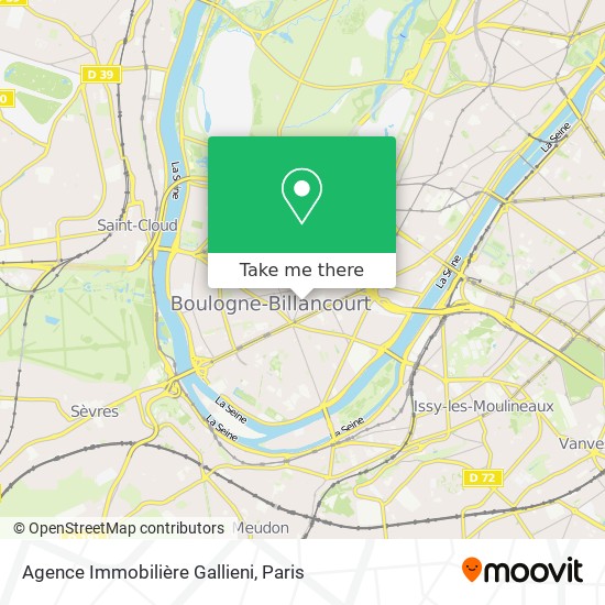 Mapa Agence Immobilière Gallieni