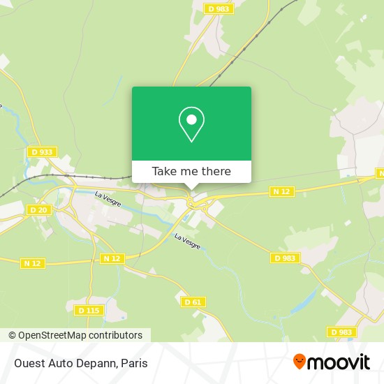 Ouest Auto Depann map