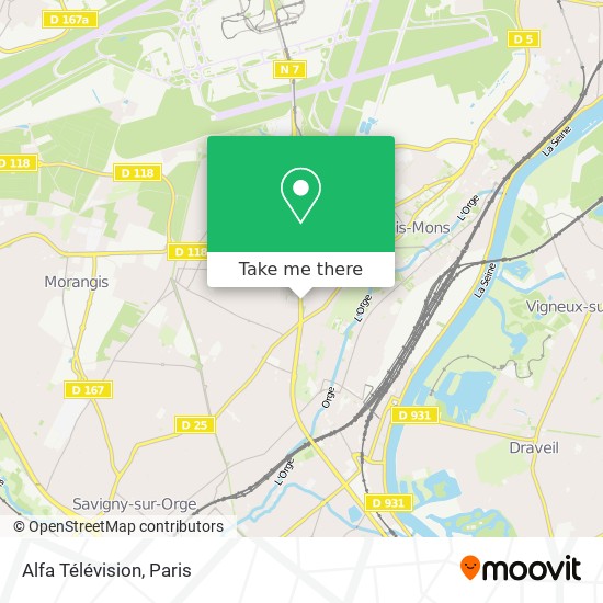 Alfa Télévision map