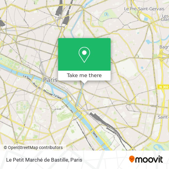Le Petit Marché de Bastille map