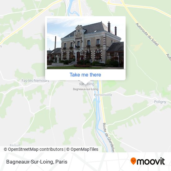 Mapa Bagneaux-Sur-Loing