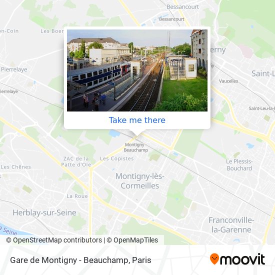 Mapa Gare de Montigny - Beauchamp