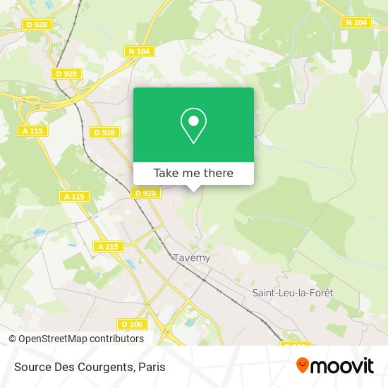 Source Des Courgents map