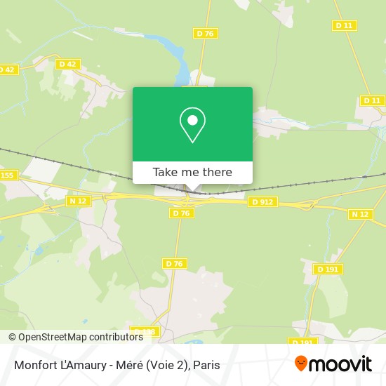 Mapa Monfort L'Amaury - Méré (Voie 2)