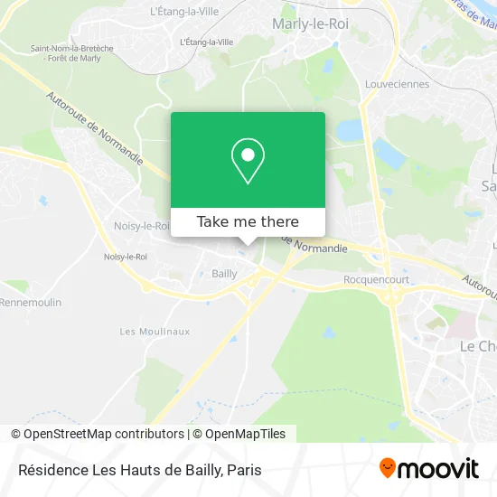 Résidence Les Hauts de Bailly map