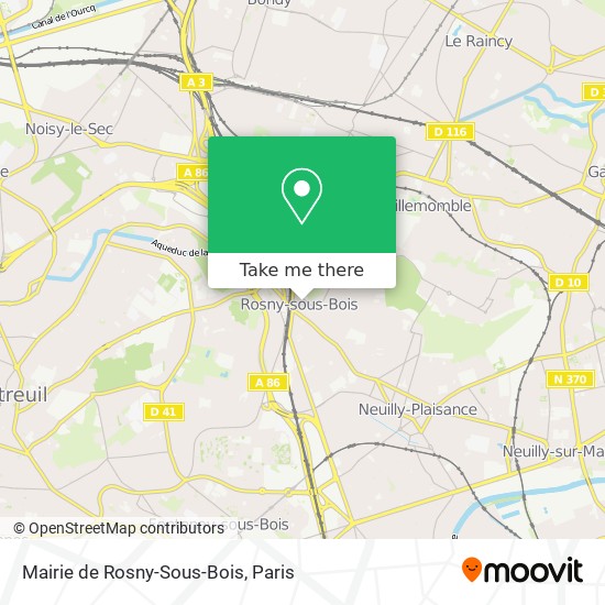 Mapa Mairie de Rosny-Sous-Bois