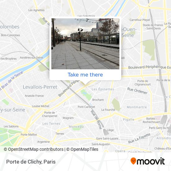 Porte de Clichy map