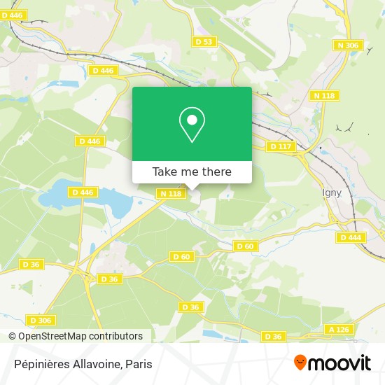 Pépinières Allavoine map