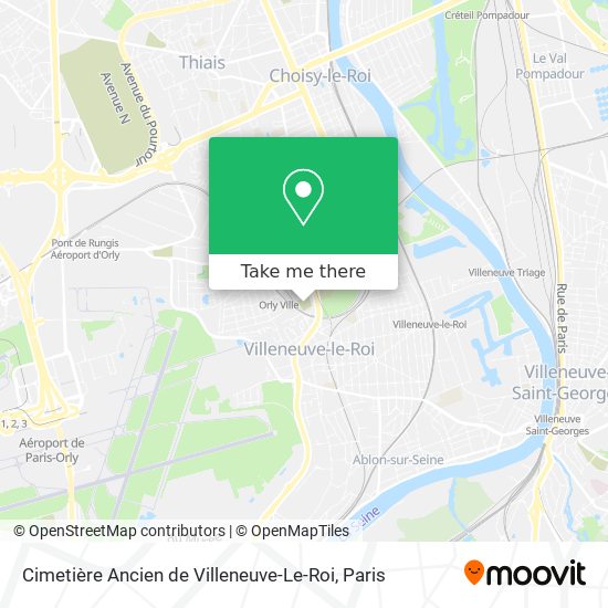 Mapa Cimetière Ancien de Villeneuve-Le-Roi