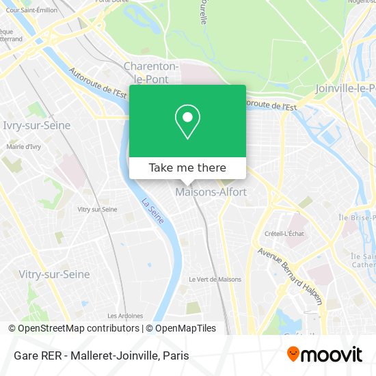 Gare RER - Malleret-Joinville map