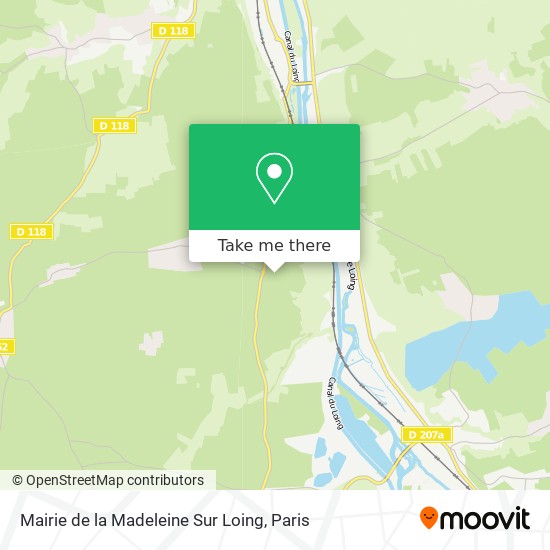 Mapa Mairie de la Madeleine Sur Loing