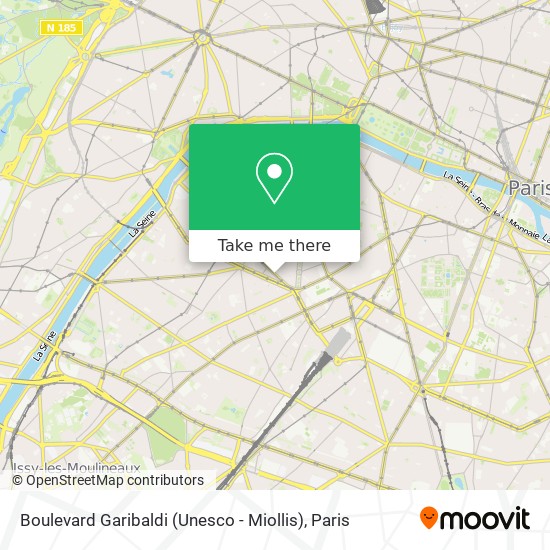 Mapa Boulevard Garibaldi (Unesco - Miollis)