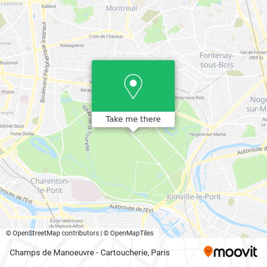 Mapa Champs de Manoeuvre - Cartoucherie
