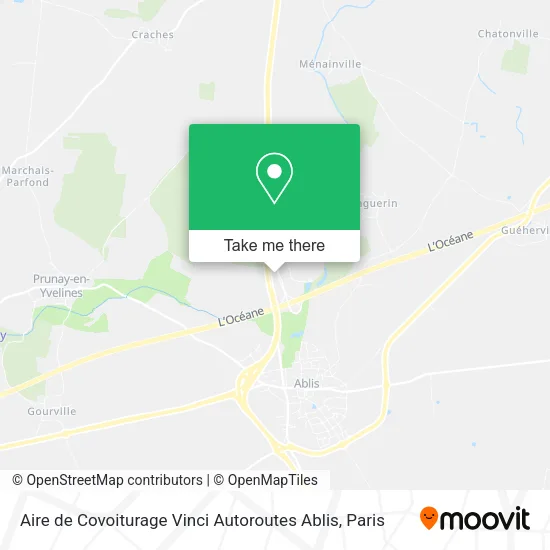 Aire de Covoiturage Vinci Autoroutes Ablis map