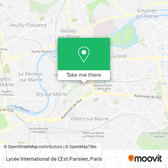 Mapa Lycée International de L'Est Parisien