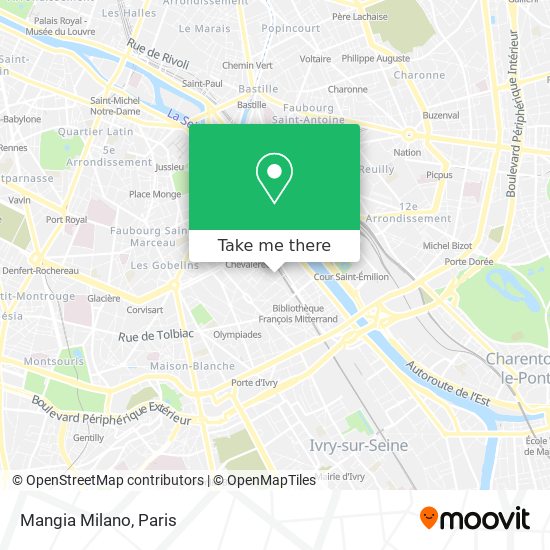 Mapa Mangia Milano