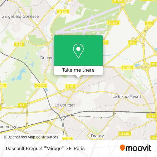 Mapa Dassault Breguet ""Mirage"" G8