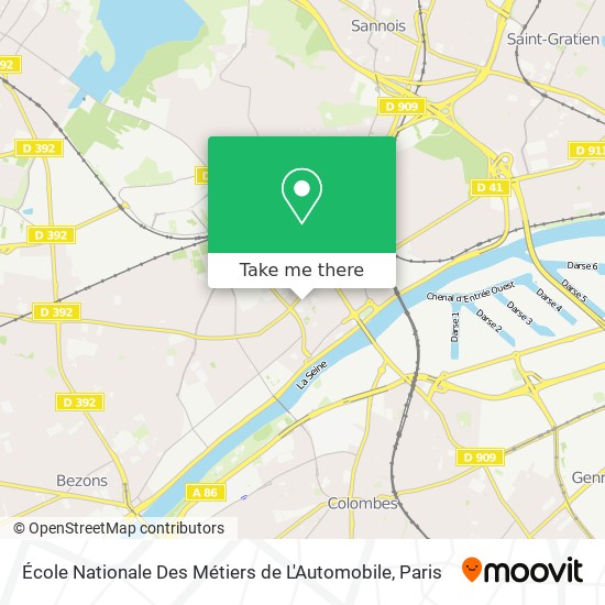 École Nationale Des Métiers de L'Automobile map