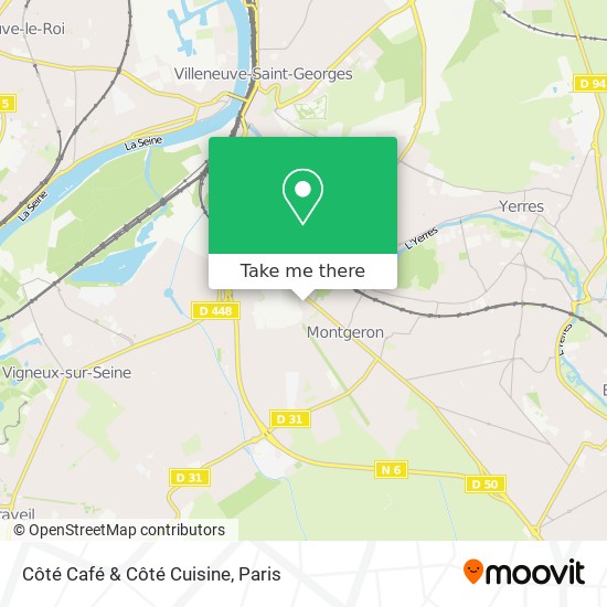 Mapa Côté Café & Côté Cuisine