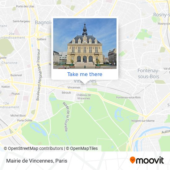 Mapa Mairie de Vincennes