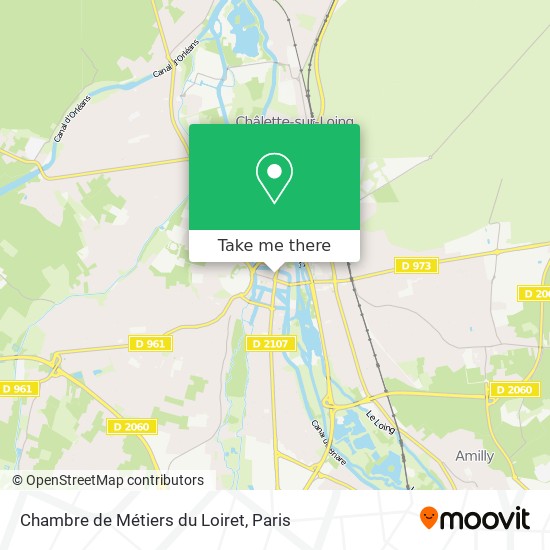 Mapa Chambre de Métiers du Loiret