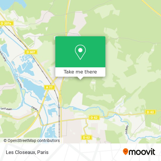 Les Closeaux map