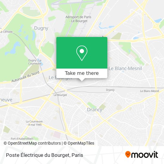 Mapa Poste Électrique du Bourget