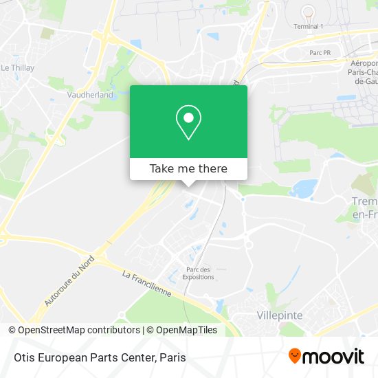 Otis European Parts Center map