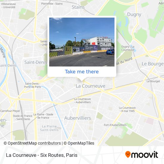 Mapa La Courneuve - Six Routes