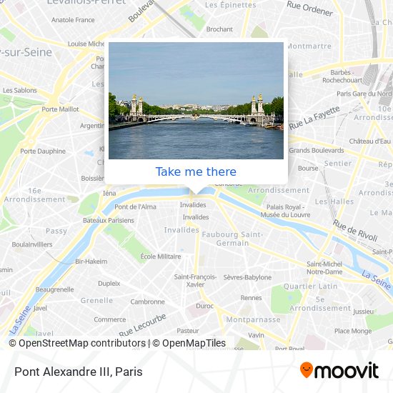 Mapa Pont Alexandre III