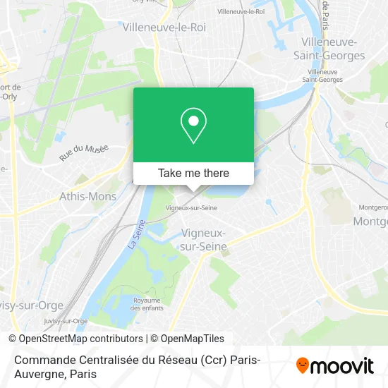 Commande Centralisée du Réseau (Ccr) Paris-Auvergne map