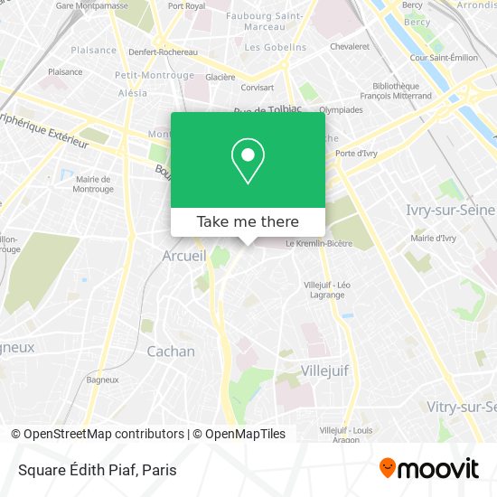 Square Édith Piaf map