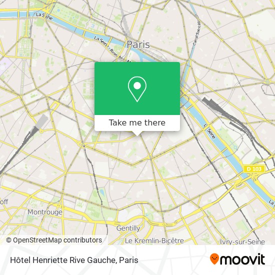 Mapa Hôtel Henriette Rive Gauche