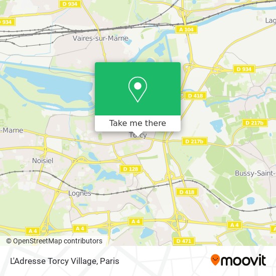 L'Adresse Torcy Village map