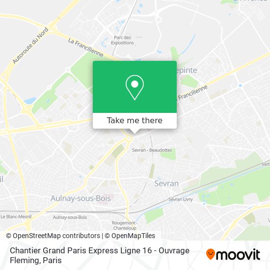 Mapa Chantier Grand Paris Express Ligne 16 - Ouvrage Fleming