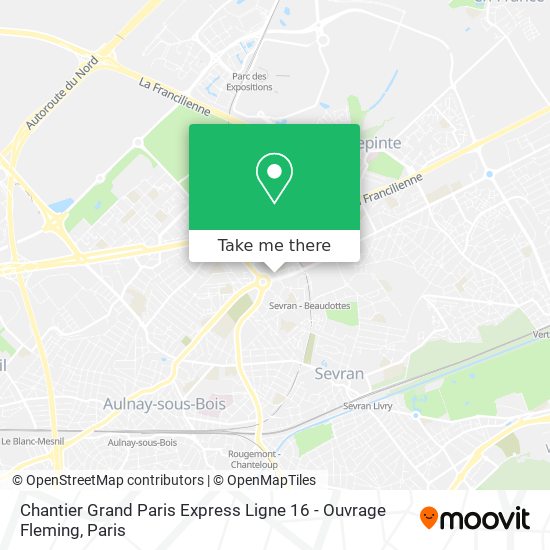 Chantier Grand Paris Express Ligne 16 - Ouvrage Fleming map