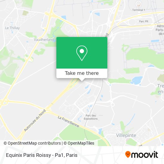 Mapa Equinix Paris Roissy - Pa1