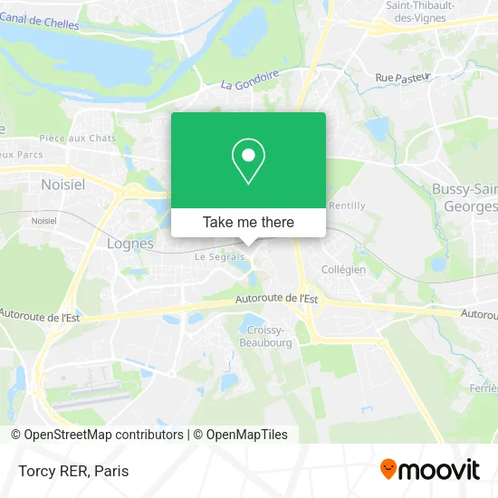 Torcy RER map