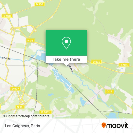 Mapa Les Caigneux