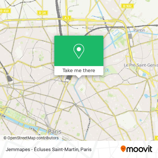 Jemmapes - Écluses Saint-Martin map