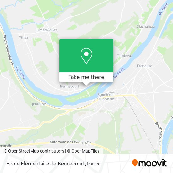 Mapa École Élémentaire de Bennecourt