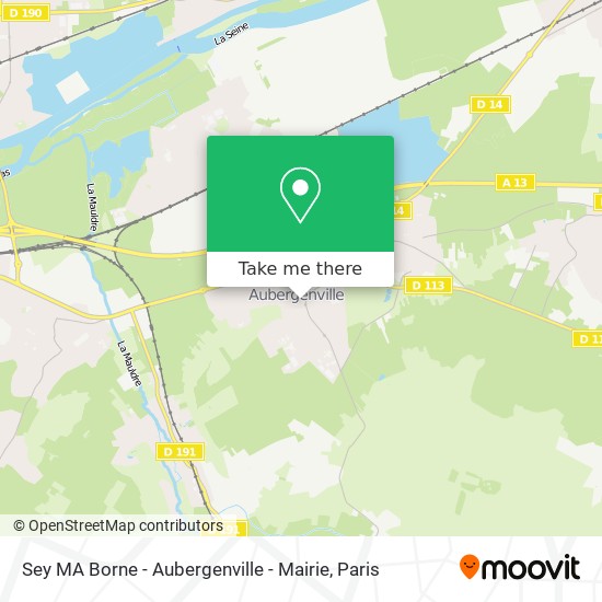 Sey MA Borne - Aubergenville - Mairie map