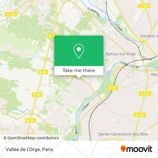 Vallée de L'Orge map