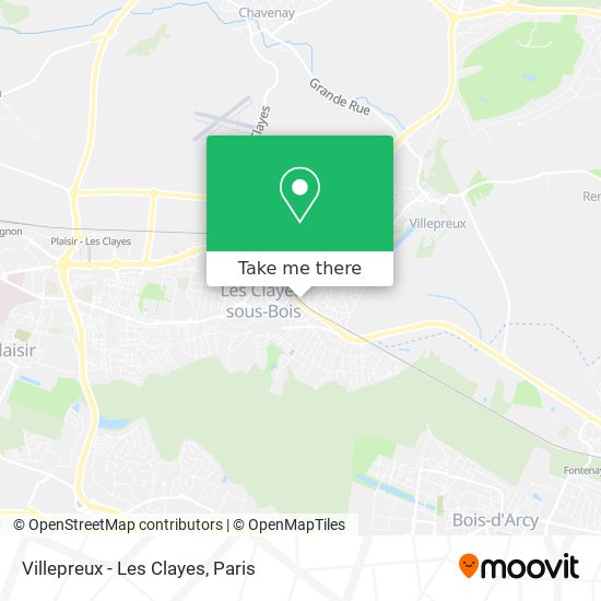 Mapa Villepreux - Les Clayes