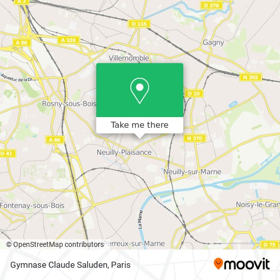 Gymnase Claude Saluden map