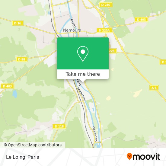 Le Loing map