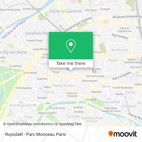 Ruysdaël - Parc Monceau map