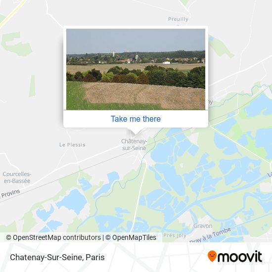 Mapa Chatenay-Sur-Seine