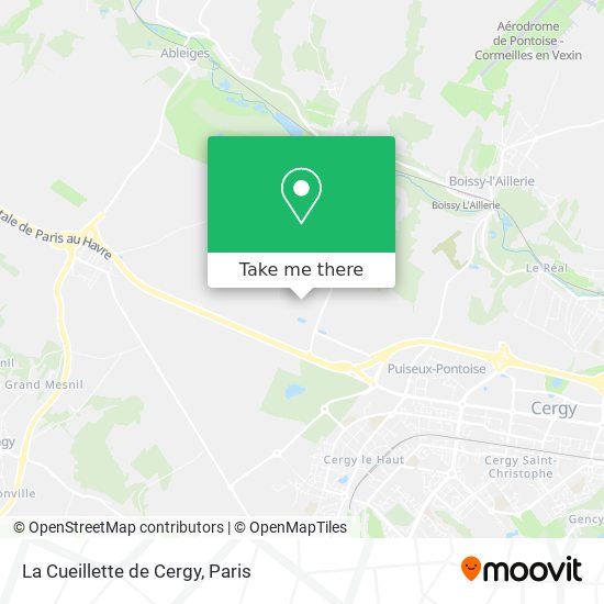 Mapa La Cueillette de Cergy