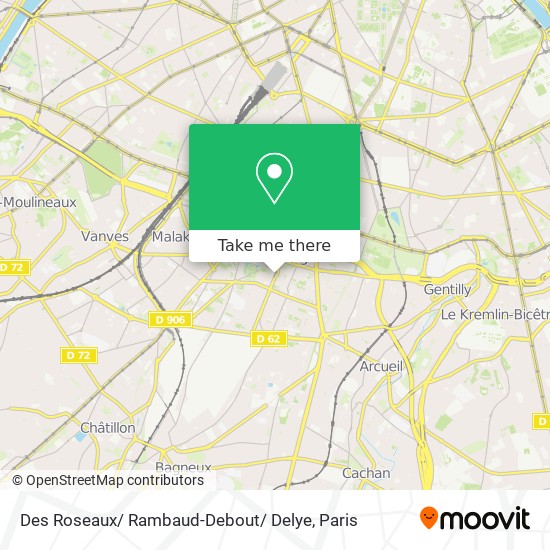 Mapa Des Roseaux/  Rambaud-Debout/ Delye